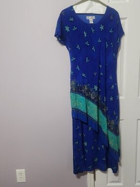 Dressbarn Royal Blue Asymmetrical Midi Dress